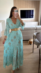 Solene Blue Maxi Dress
