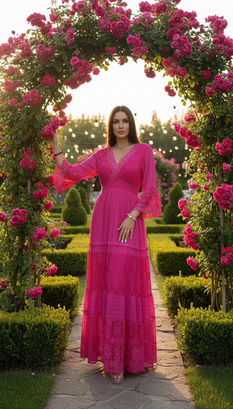 Pure Bohemian Lace in Pink