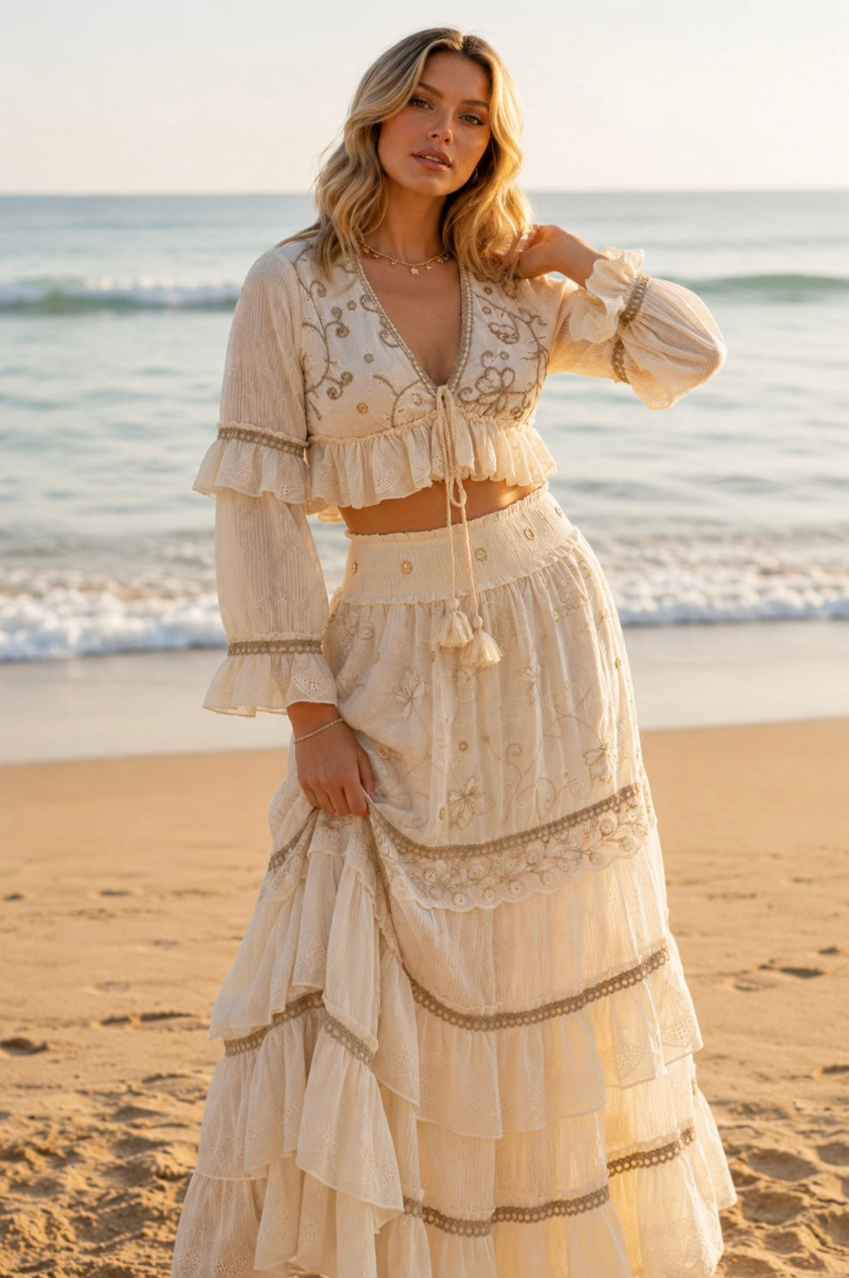 Desert Rose Black Boho Set