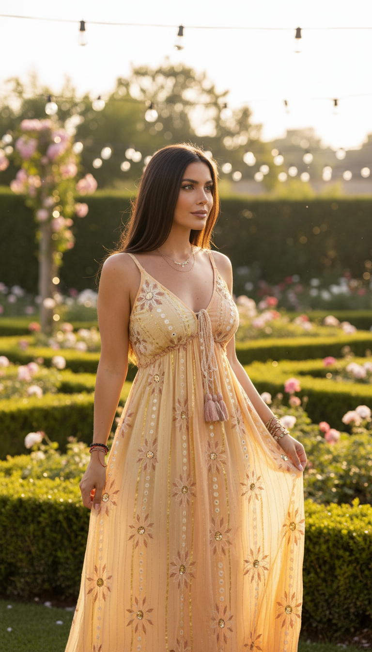 Nara Orange Maxi Dress