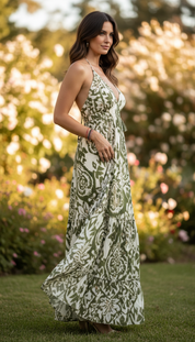 Azurea Green Maxi Dress