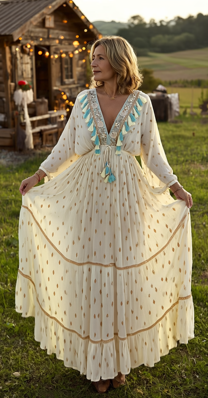 Golden Meadow Boho Gown