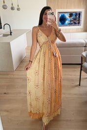 Nara Orange Maxi Dress