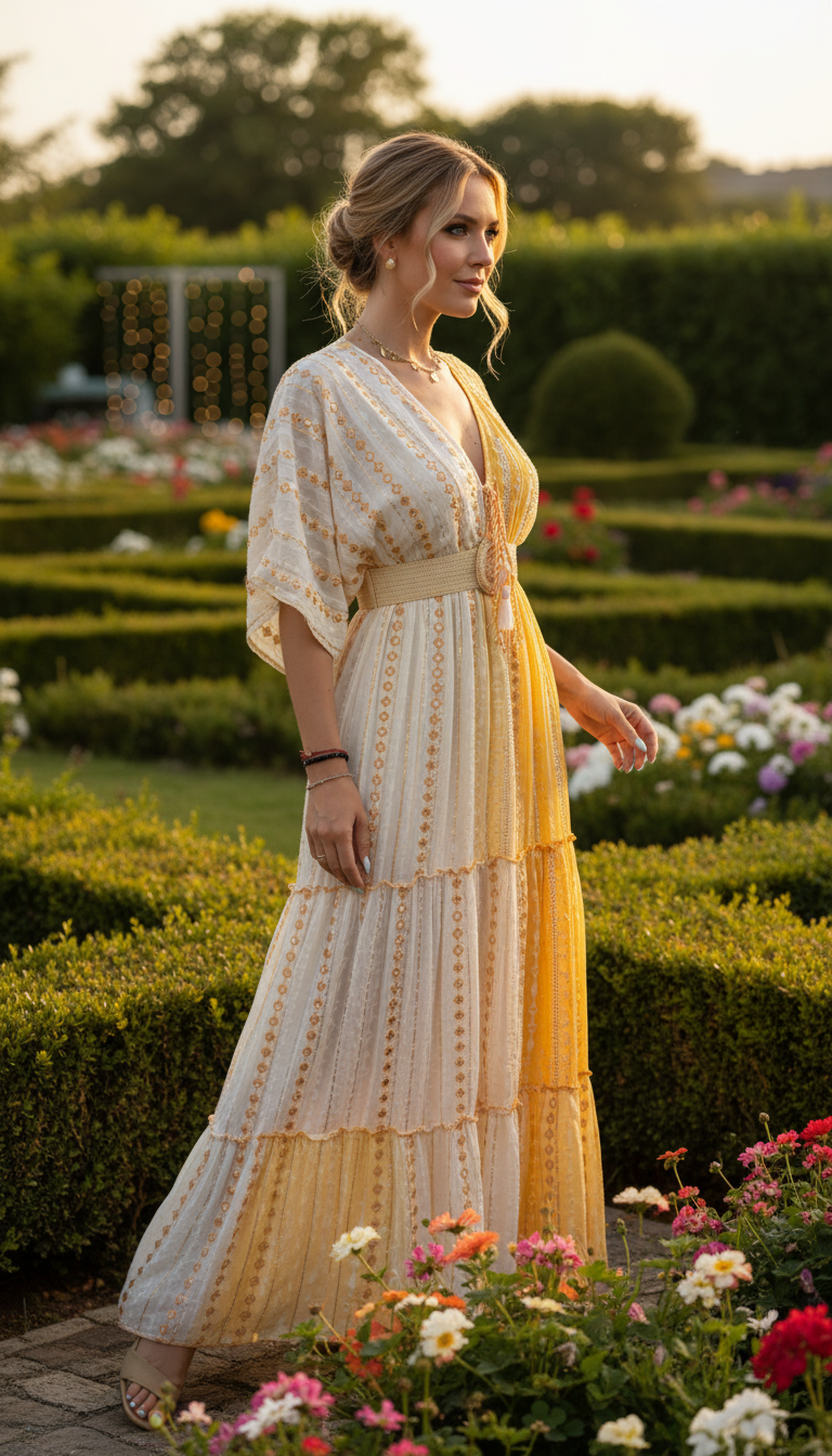 Golden Meadow Maxi Dress