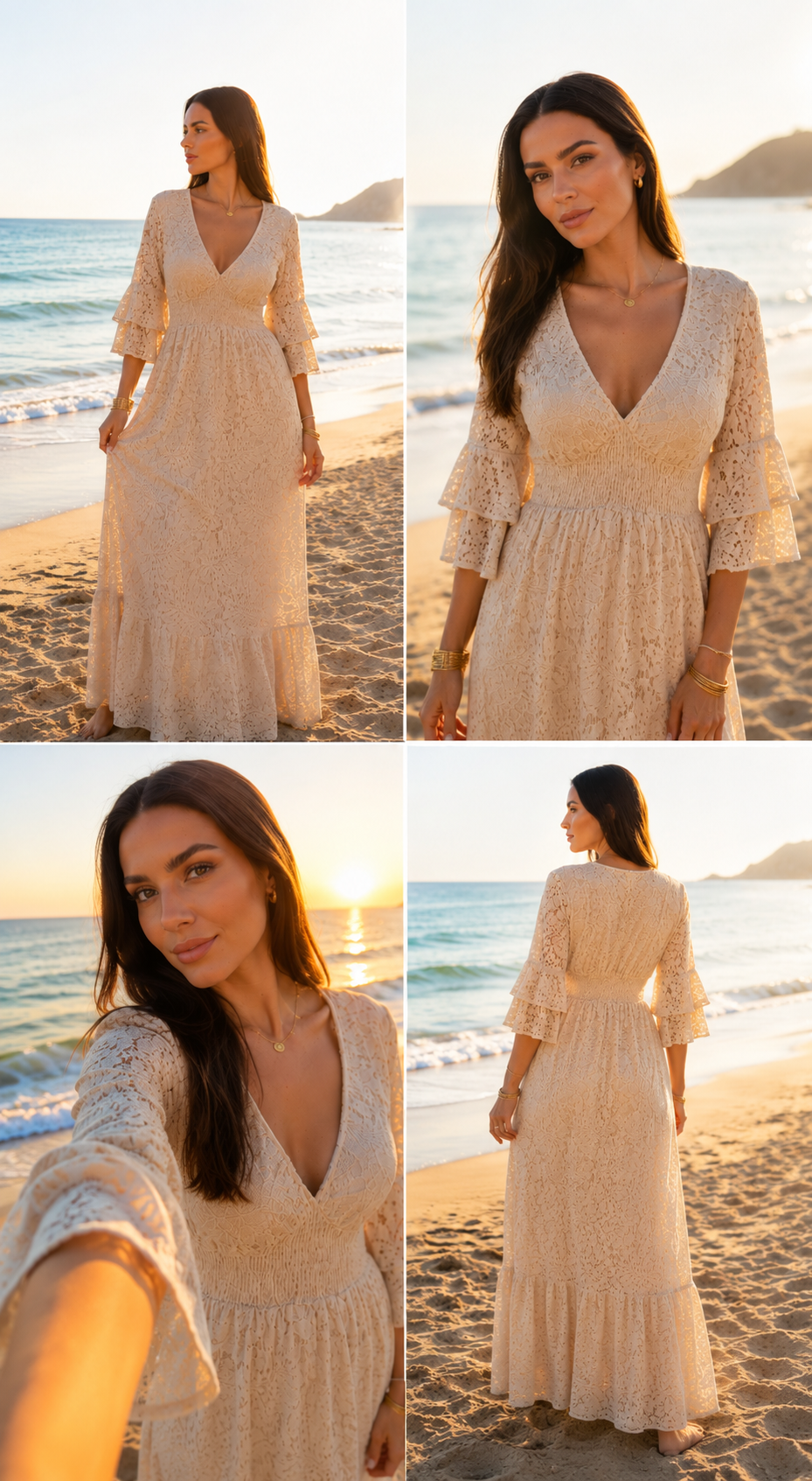 Robe en dentelle vaporeuse