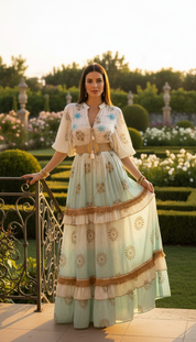 Robe longue Azure Bloom