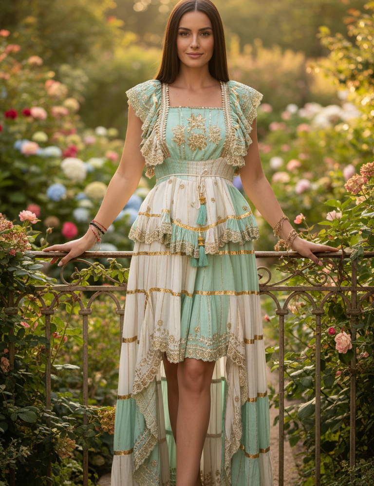 Lunaria Blue Asymmetrical Set