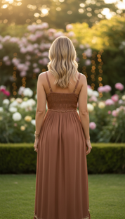Luna Edem Brown Maxi Dress