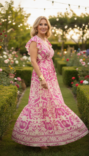 Emily Pink Silk Dress