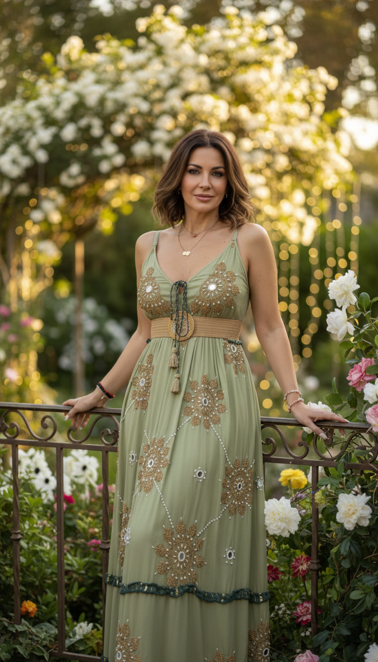 Celestial Bloom Maxi Dress