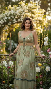 Celestial Bloom Maxi Dress