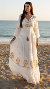 Alba White Maxi Dress