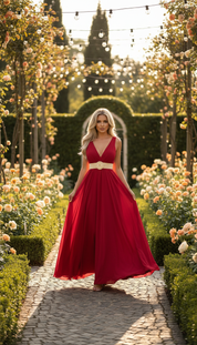 Robe longue Crimson Sunset