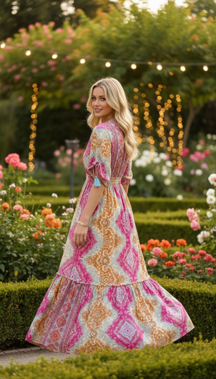 Seidenkleid „Himmlische Blüte“