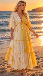Golden Meadow Maxi Dress
