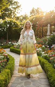 Viscose Tie-Dye Boho Maxi Dress