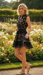 Minikleid aus Goldfäden