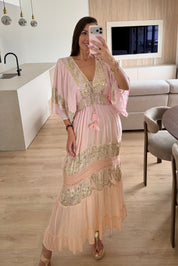 Blush Embroidery Dress