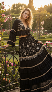 Desert Rose Black Boho Set