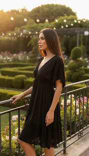 Lunar Dream Black Mini Dress