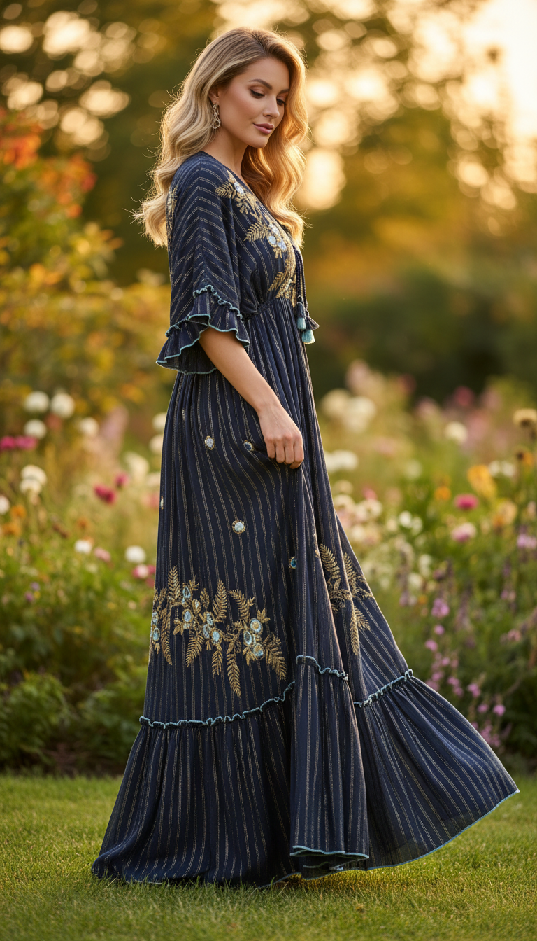 Moonlit Garden Maxi Dress