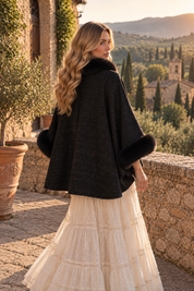 Siena Faux Fur Boho Cape
