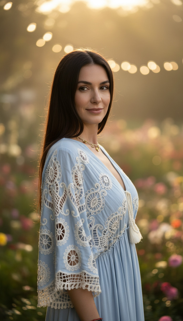 Blossom Blue Maxi Dress
