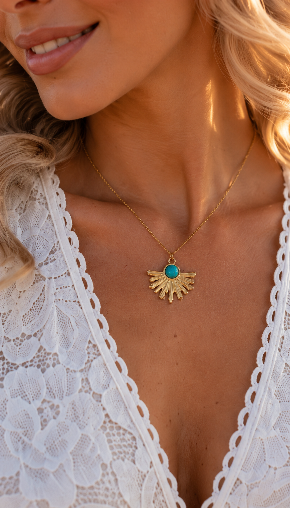 Turquoise Sun Necklace