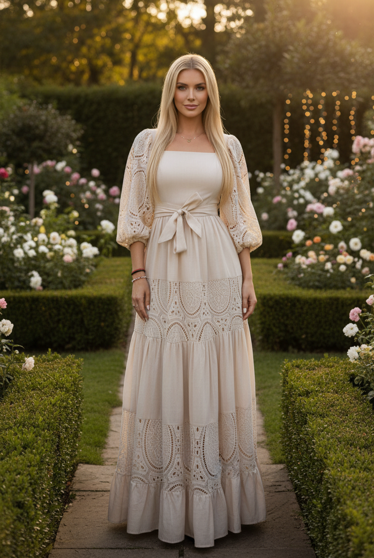 Robe maxi bohème Ivory Garden