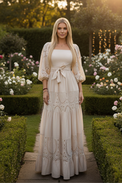 Robe maxi bohème Ivory Garden