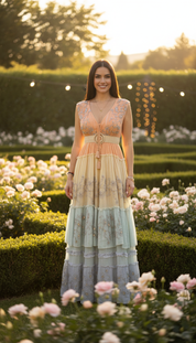 Sunset Orange Boho Maxi Dress