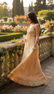Nara Orange Maxi Dress