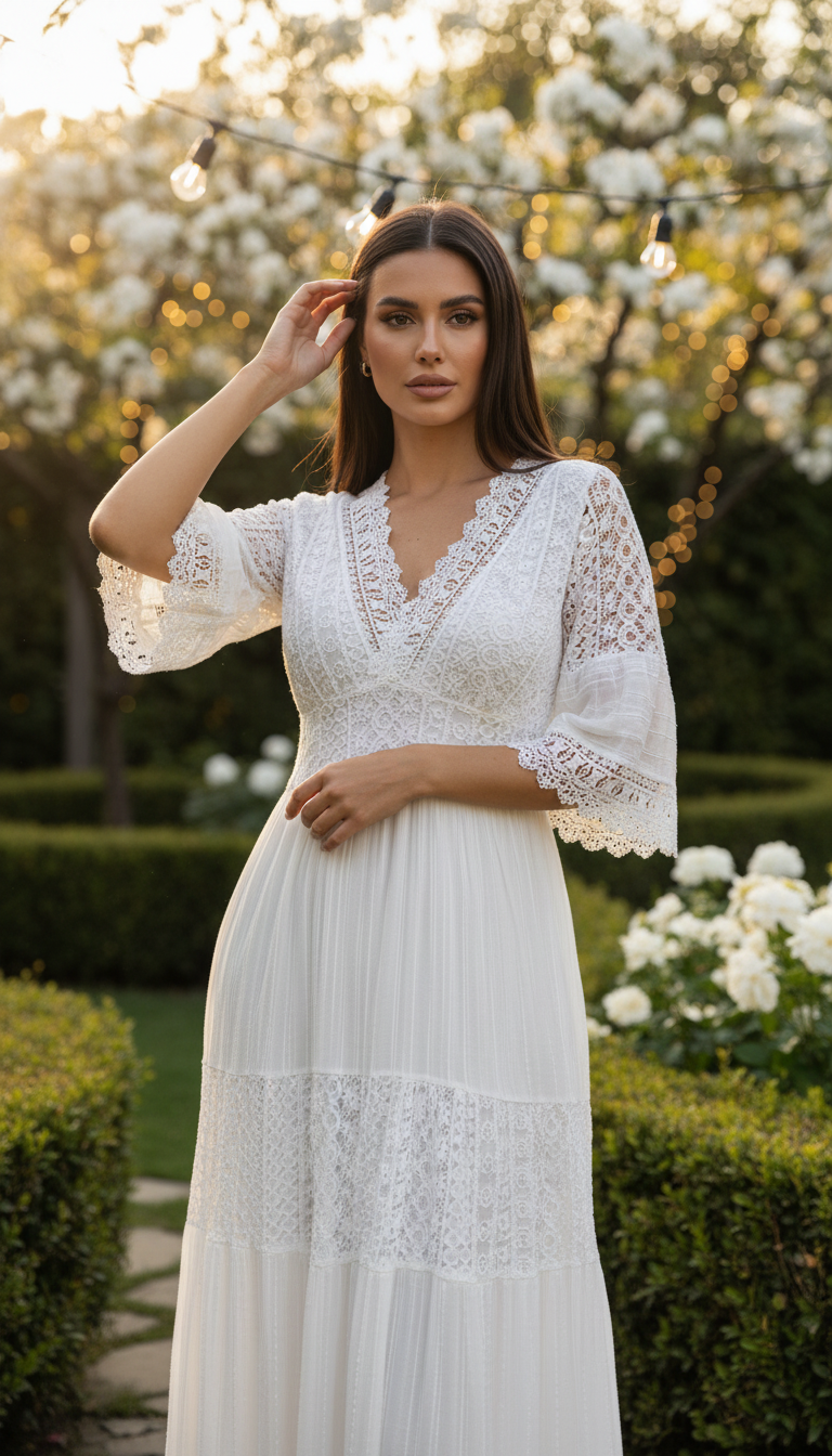 Boho Maxi Lace Dress