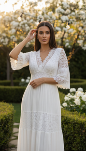 Boho Maxi Lace Dress