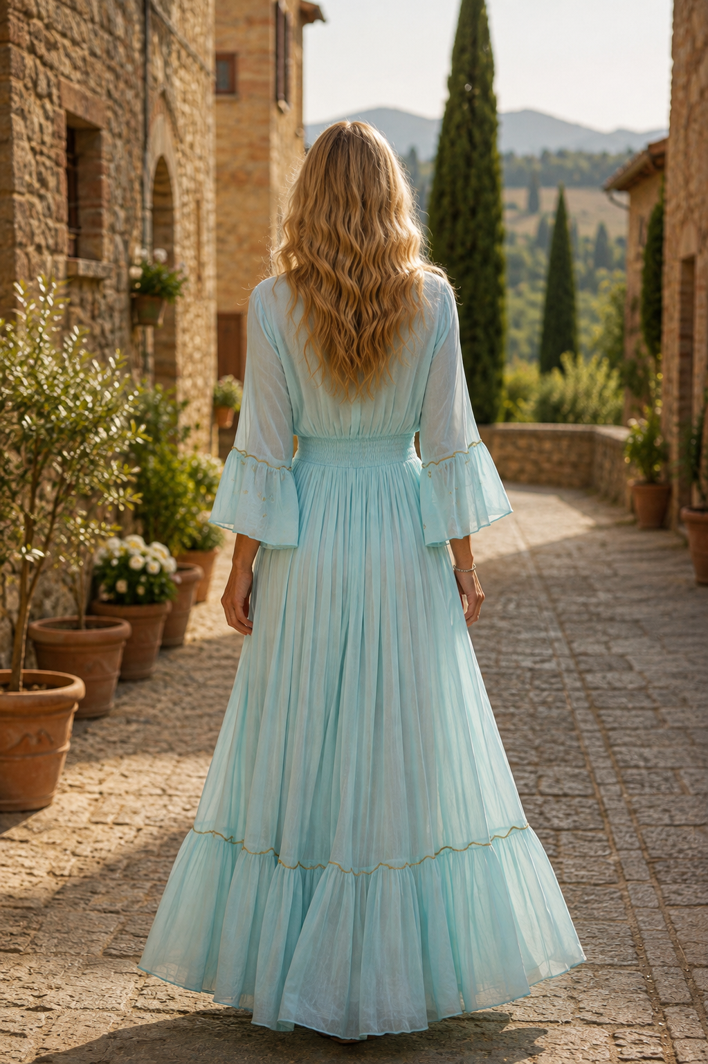 Anne Blue Maxi Dress