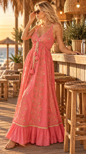 Luna Edem Pink Maxi Dress