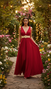 Robe longue Crimson Sunset