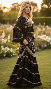 Desert Rose Black Boho Set