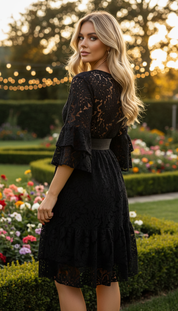 Robe courte noire Luna