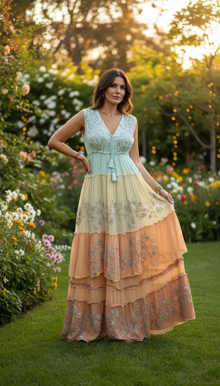 Sunset Boho Maxi Dress