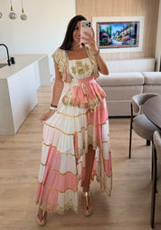 Lunaria Pink Asymmetrical Set