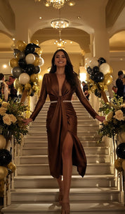 Brown Allure Evening Dress