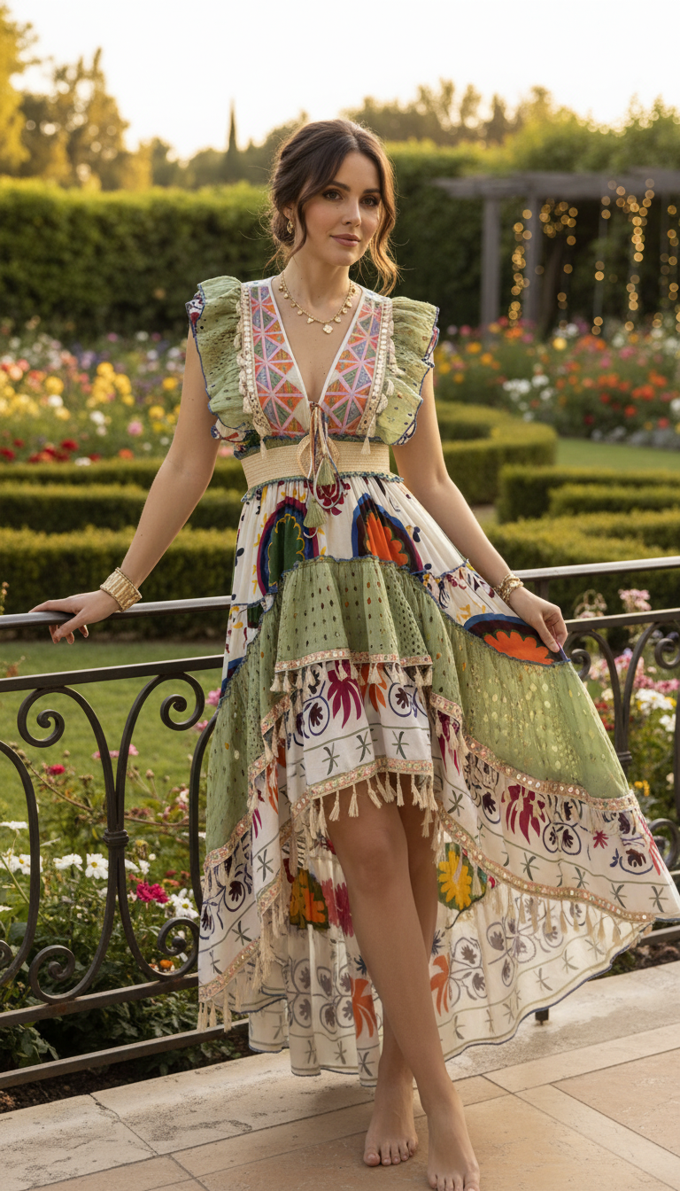 Robe longue Alma Garden