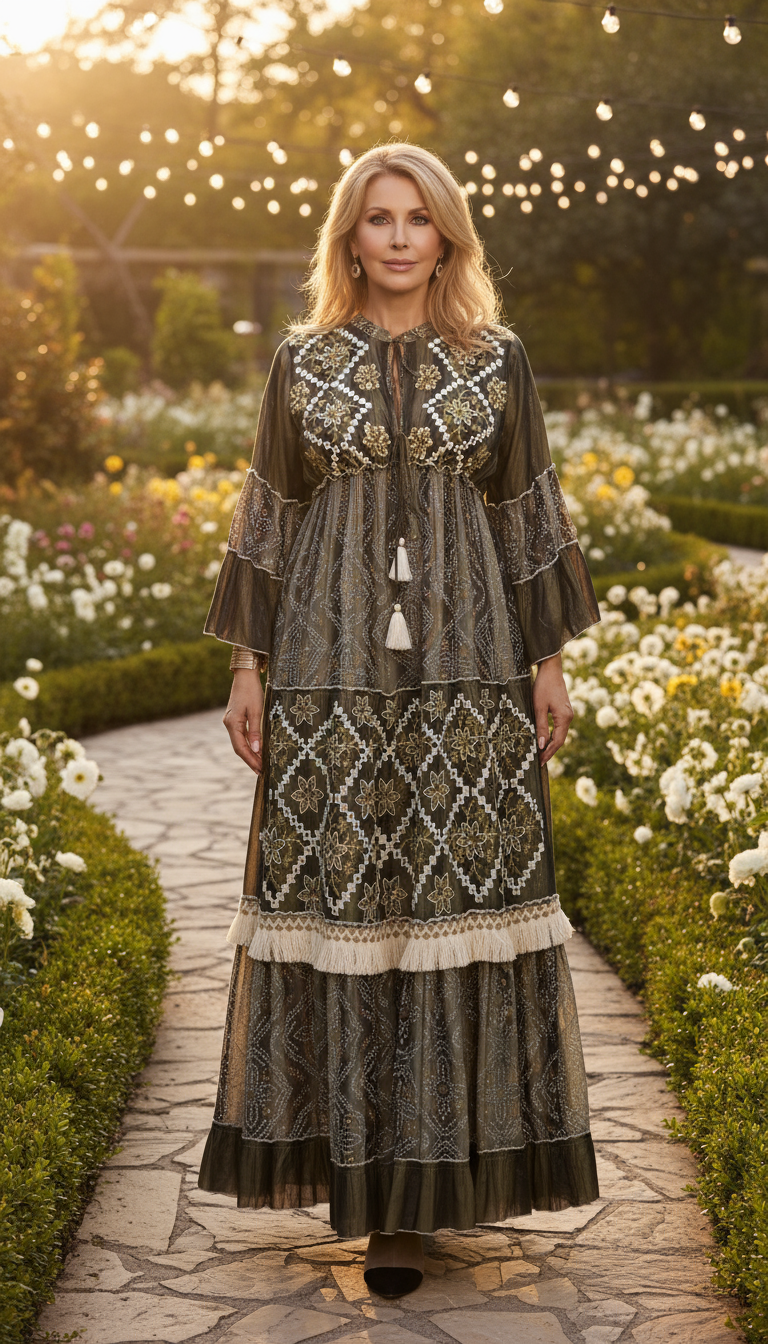 Golden Dusk Maxi Dress