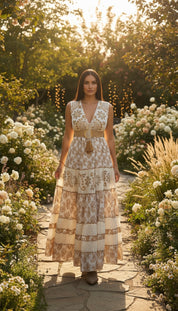 Golden Garden Maxi Dress