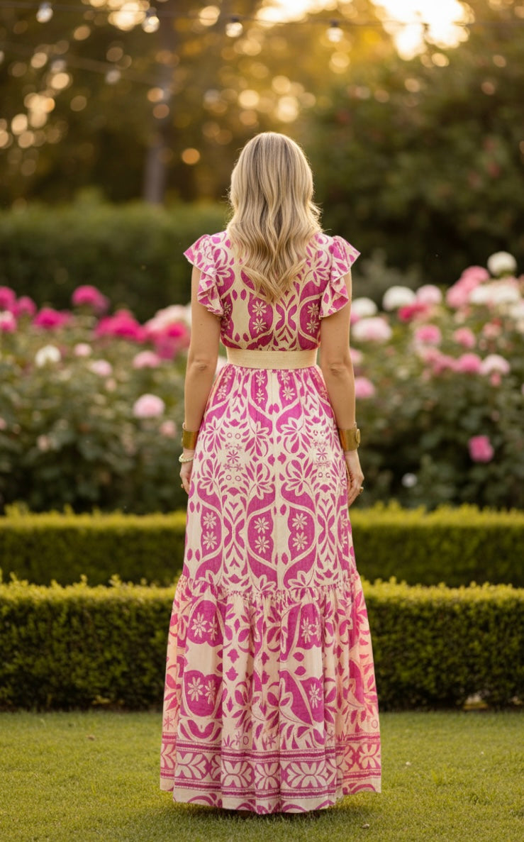 Emily Pink Silk Dress