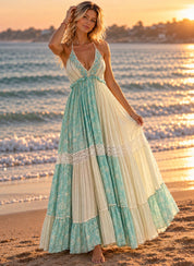Azurea Boho Maxi Dress – Handcrafted Elegance