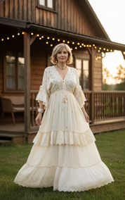 Mansi White Boho Dress
