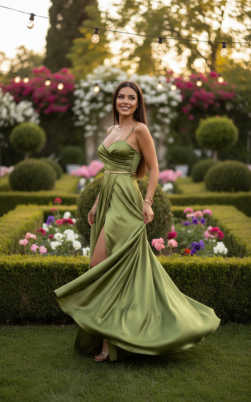 Satin Elegance Party Dress