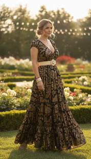 Robe longue en soie sereine